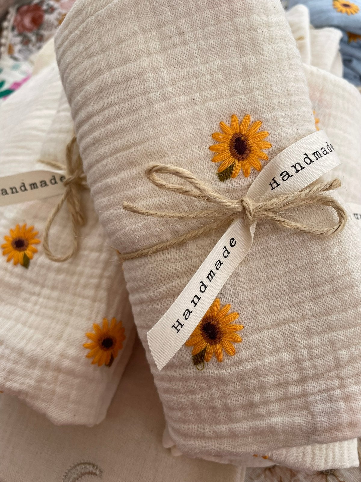 Hydrofiele doeken 3x zonnebloem, Info@handmade-for-you.nl, 7908RH 18, Handmade-for-you, Nieuw