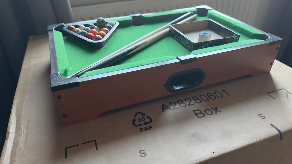 Mini biljart tafel tafelmodel, Ophalen, Zo goed als nieuw, Biljarttafel