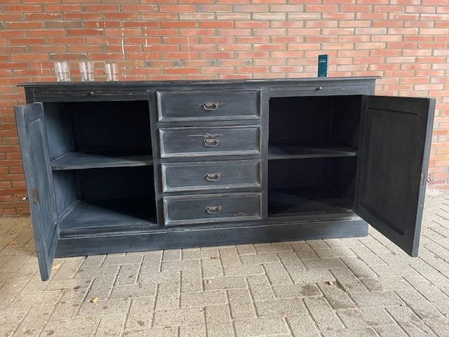 Dressoir oud gemaakt 195 cm breed nu voor een actie prijs, 150 tot 200 cm, Nieuw, Ophalen of Verzenden, 3 of 4 laden