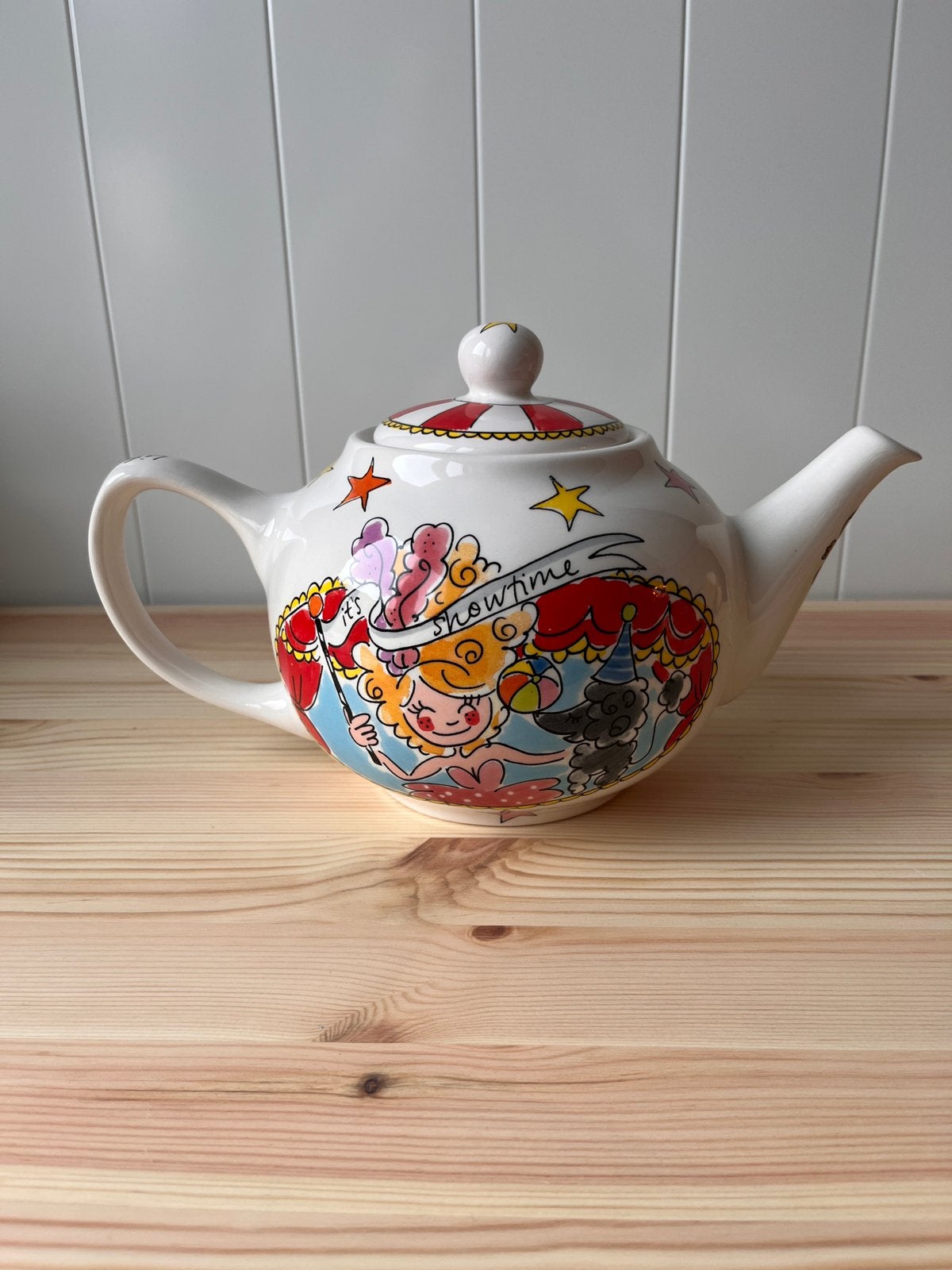 Blond Amsterdam theepot (circus) zgan, Ophalen, Zo goed als nieuw, Aardewerk, Overige typen