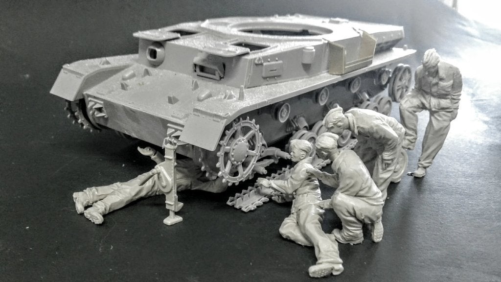 D-63,RESIN FIGUREN 1-35,Wehrmacht Maintenance Crew WWII, Ophalen of Verzenden, Nieuw, 1:35 tot 1:50