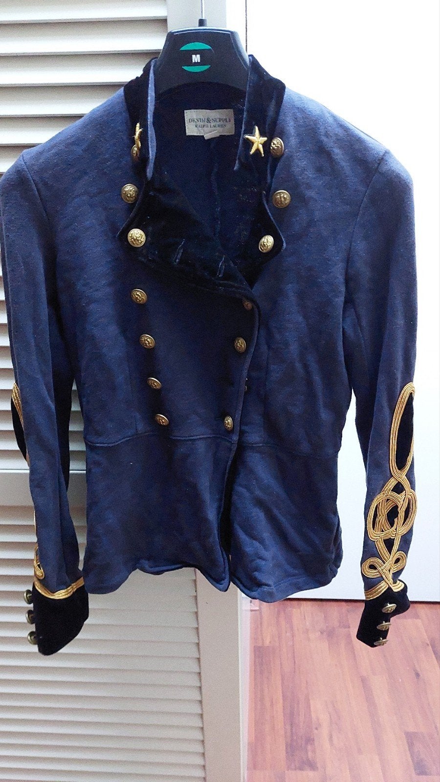 Ralph Lauren vintage 1990's Militairy jasje D&S collectie, Blauw, Ophalen of Verzenden, Ralph Lauren, Maat 36 (S)