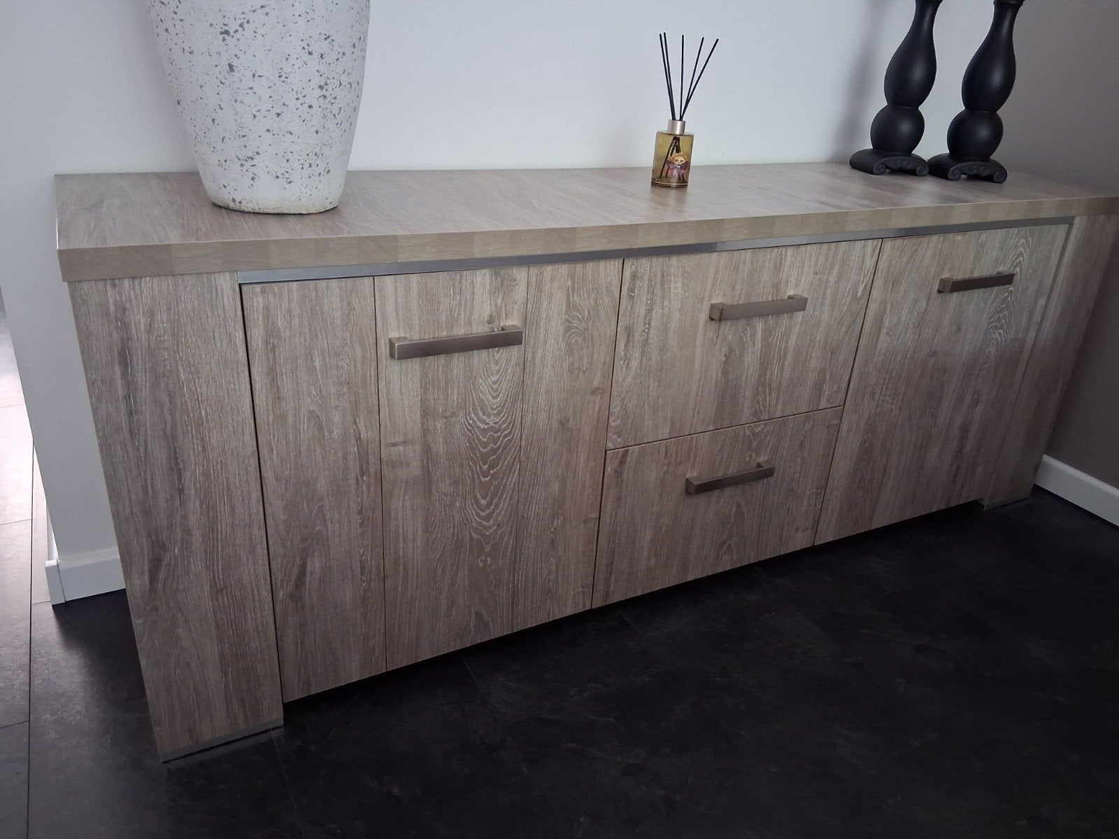 Dressoir Eiken Grey, Ophalen, Zo goed als nieuw, 25 tot 50 cm
