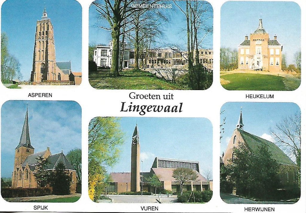 Lingewaal- -6-luik., Verzamelen, Verzenden, 1980 tot heden, Gelopen, Noord-Brabant