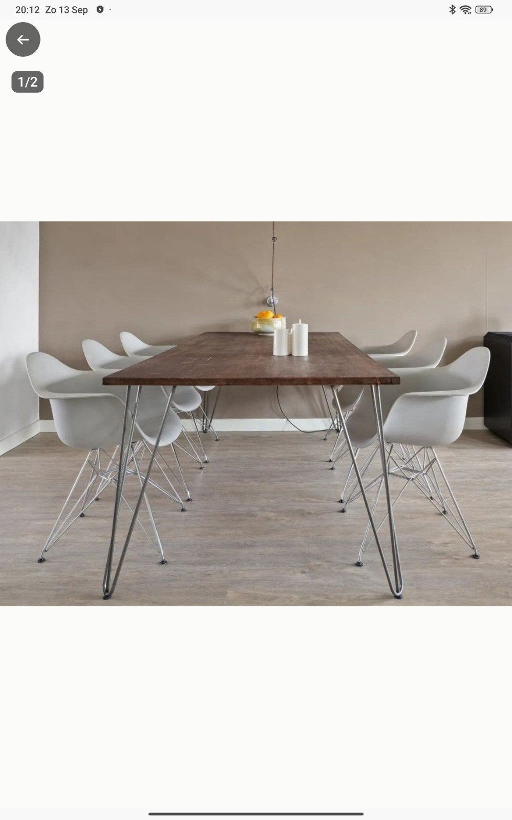 Tafel met afneembare poten, Huis en Inrichting, Ophalen of Verzenden, Gebruikt