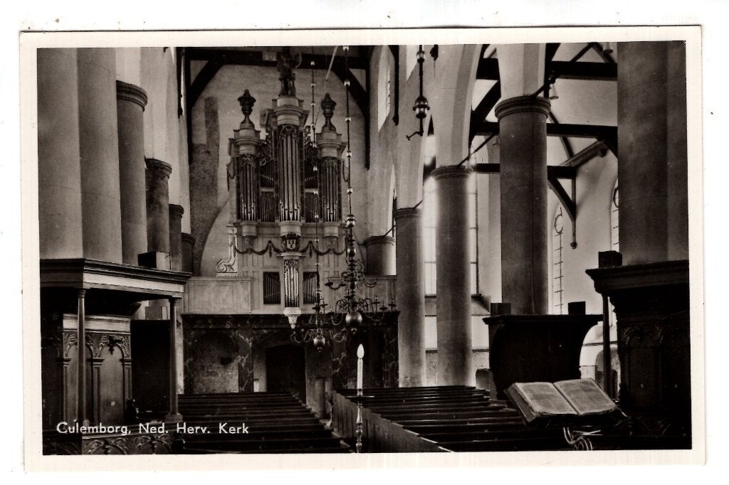 Culemborg  Interieur  Kerk, Verzenden, 1920 tot 1940, Ongelopen