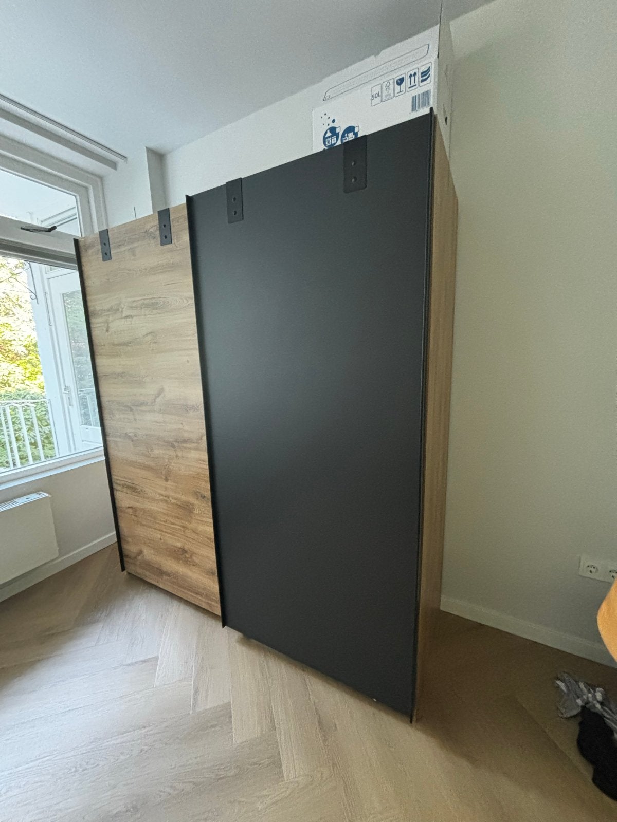 Nette kast met schuifdeuren (180x200x66 cm), Huis en Inrichting, Kasten | Kledingkasten, Ophalen, Gebruikt, 200 cm of meer, 150 tot 200 cm