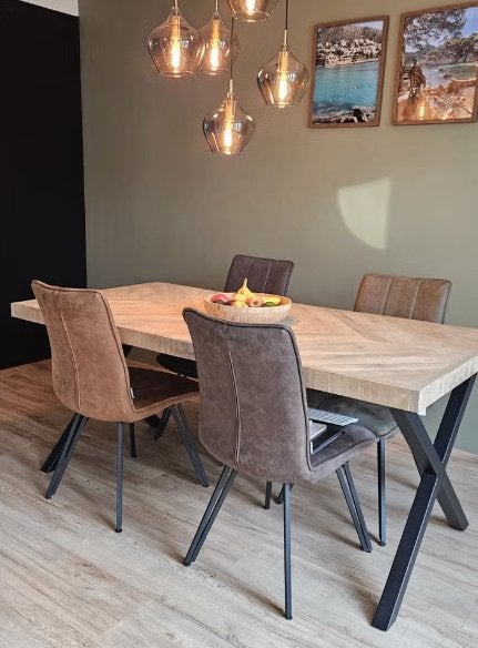 WOOOD eettafel - mango hout - 180cm, Ophalen, 50 tot 100 cm, Zo goed als nieuw, 150 tot 200 cm
