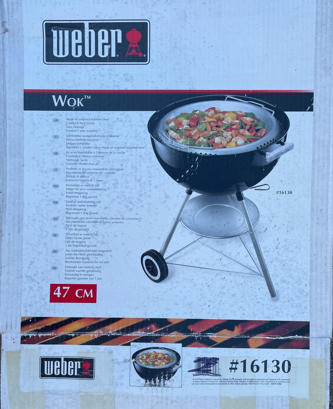 Weber Wok schaal voor BBQ - 47 cm, Ophalen of Verzenden, Nieuw