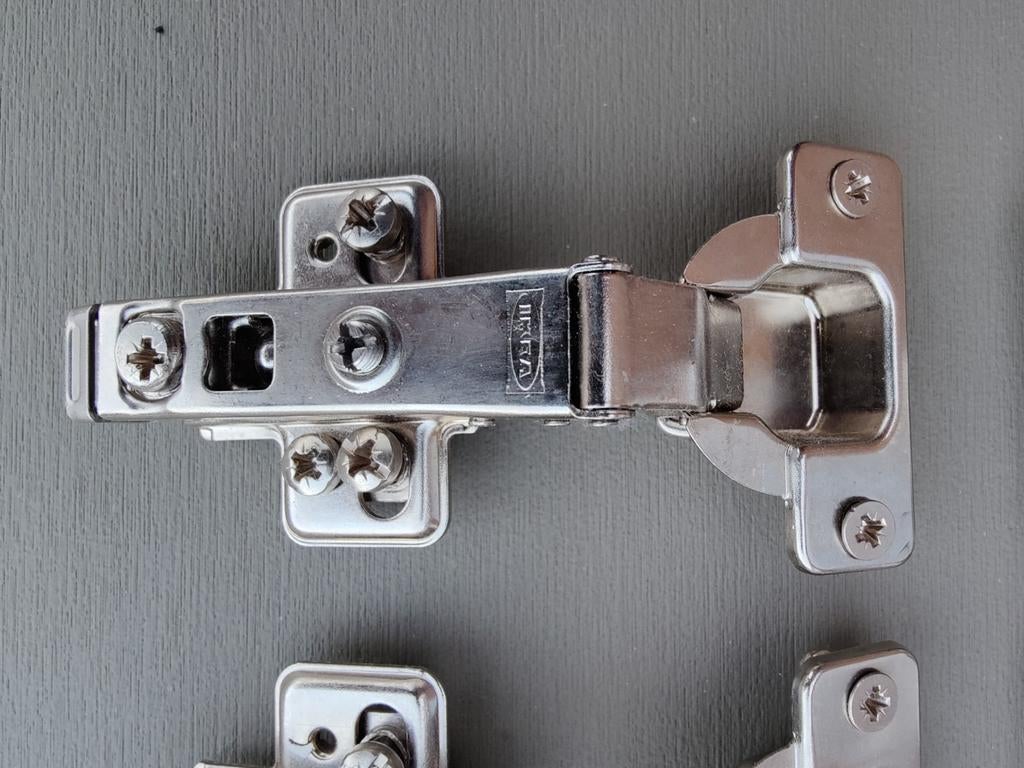4 IKEA Utrusta Scharnieren voor Metod Keuken, Ophalen of Verzenden, Gebruikt, Rvs, Scharnier