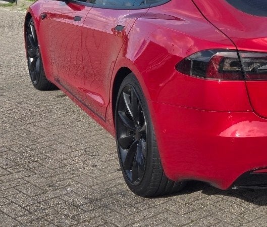 Tesla S 21"  breedset velgen met  Continental en  Hankook 5-, Ophalen, Banden en Velgen, 21 inch, Personenwagen