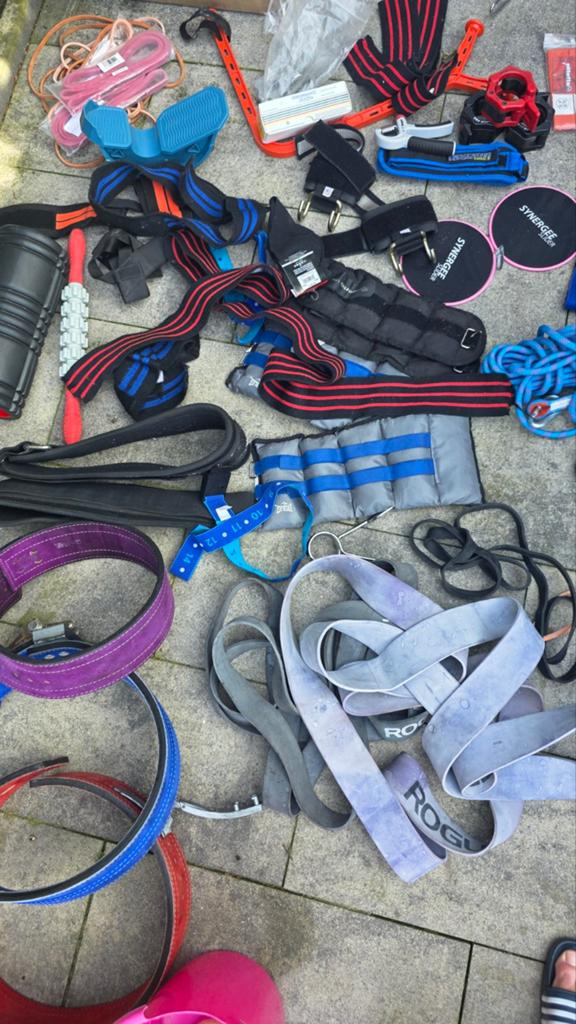 Grote Fitness Accessoires Bundel: Alles voor Thuis Workout, Ophalen, Gebruikt, Benen, Weerstandband