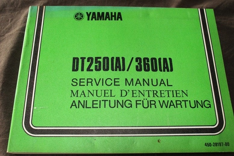 Yamaha DT250 DT360 1973 motorcycle service manual anleitung, Ophalen of Verzenden, Yamaha