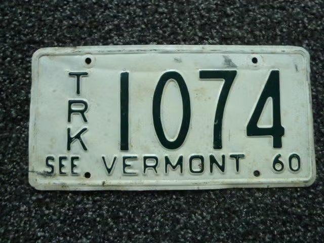 Kentekenplaat licenseplate See Vermont 1960 USA, Verzenden, Gebruikt, Auto's