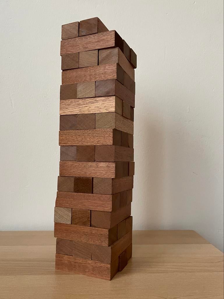 Jenga - mahonie hout, Ophalen of Verzenden