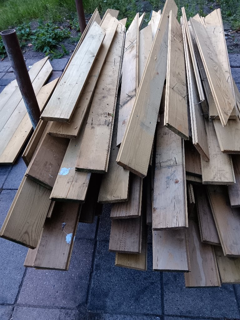 Vuren planken, Doe-het-zelf en Verbouw, Hout en Planken, Gebruikt, Minder dan 25 mm, Plank, Minder dan 200 cm