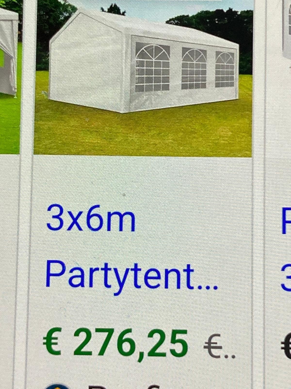 Partytent 3x6m - Ideaal voor elk feest!, Ophalen, Gebruikt, Partytent, Minder dan 4 meter