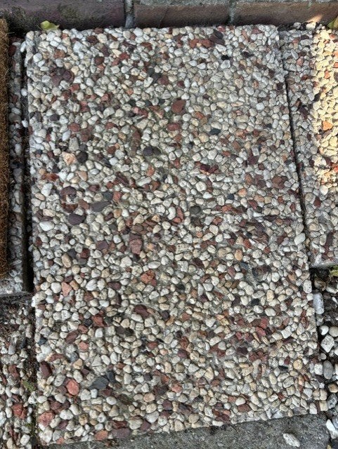 Grindtegels met vergoeding, Tuin en Terras, Ophalen, Gebruikt, 10 m² of meer, Beton
