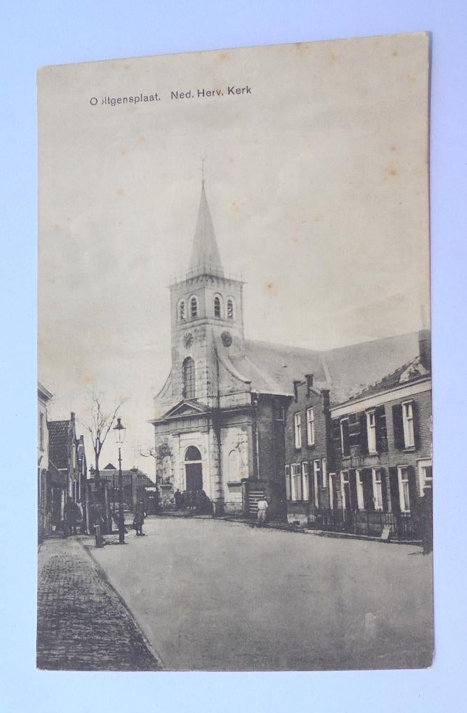 OOLTGENSPLAAT, exterieur Nederlands Hervormde kerk 1928., Ophalen of Verzenden, 1920 tot 1940, Gelopen, Zuid-Holland