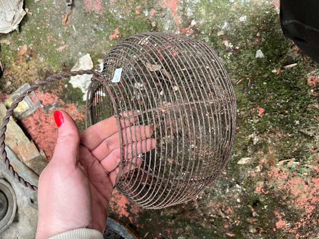 Antieke Brocante Draadmand - Rustieke Decoratie, Ophalen