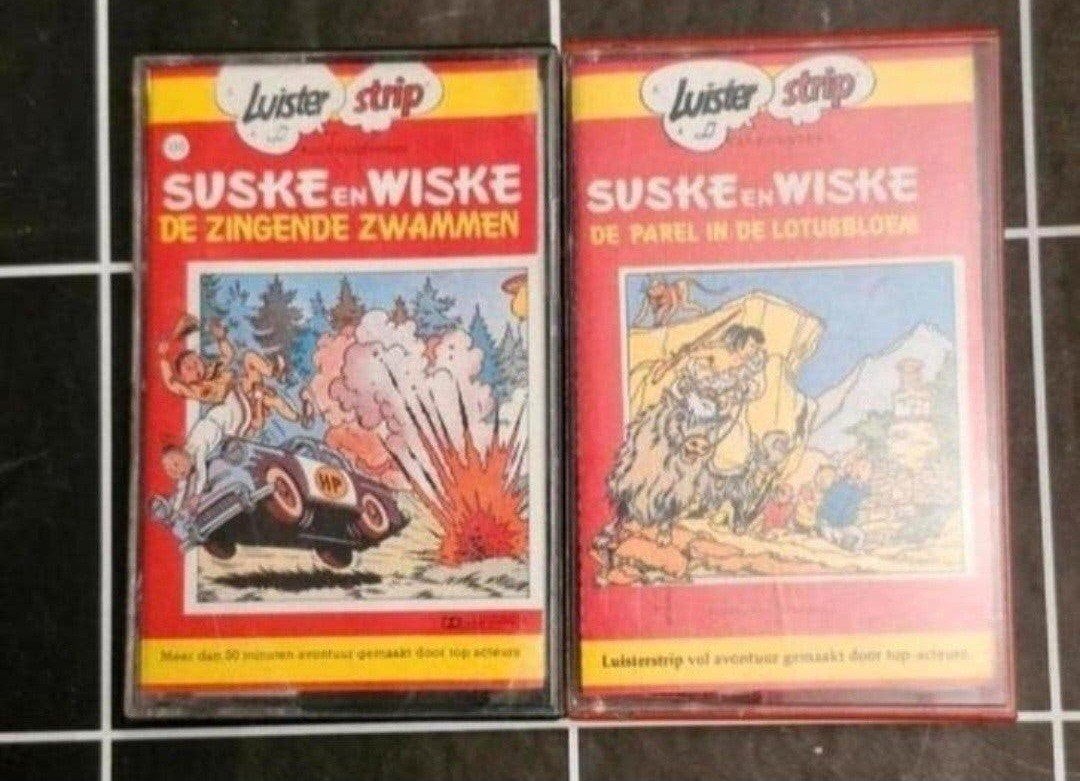 Twee cassettebandjes Suske en Wiske Luisterstripsl, Gebruikt, 2 t/m 25 bandjes, Kinderen en Jeugd, Ophalen of Verzenden