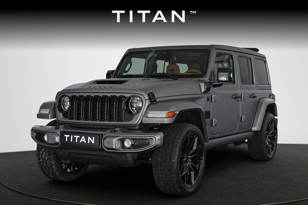 Jeep Wrangler 4xe 380pk TITAN, Auto's, Jeep, Automaat, Automatische klimaatregeling, 4 cilinders, Cabriolet