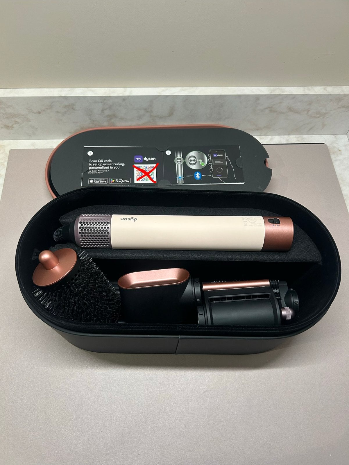 Dyson Airwrap multistyler - Ceramic Pink/Rose Gold, Ophalen, Zo goed als nieuw, Föhn of Haardroger