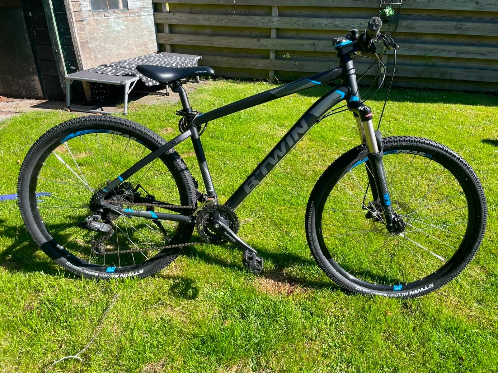 B'Twin Rockrider 520 Mountainbike, Gebruikt, Hardtail, Heren, Schijfrem