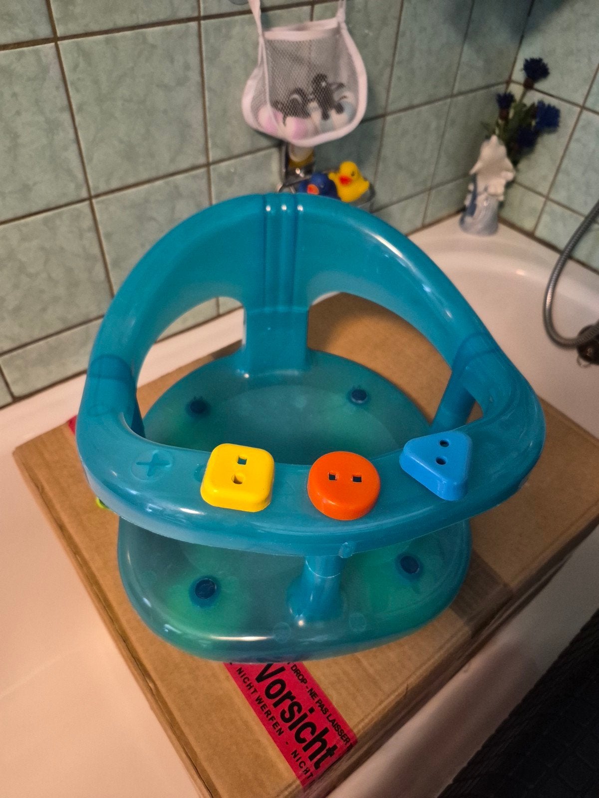 Baby badzitje met zuignappen, Overige merken, Gebruikt, Ophalen of Verzenden, Badzitje of Badring