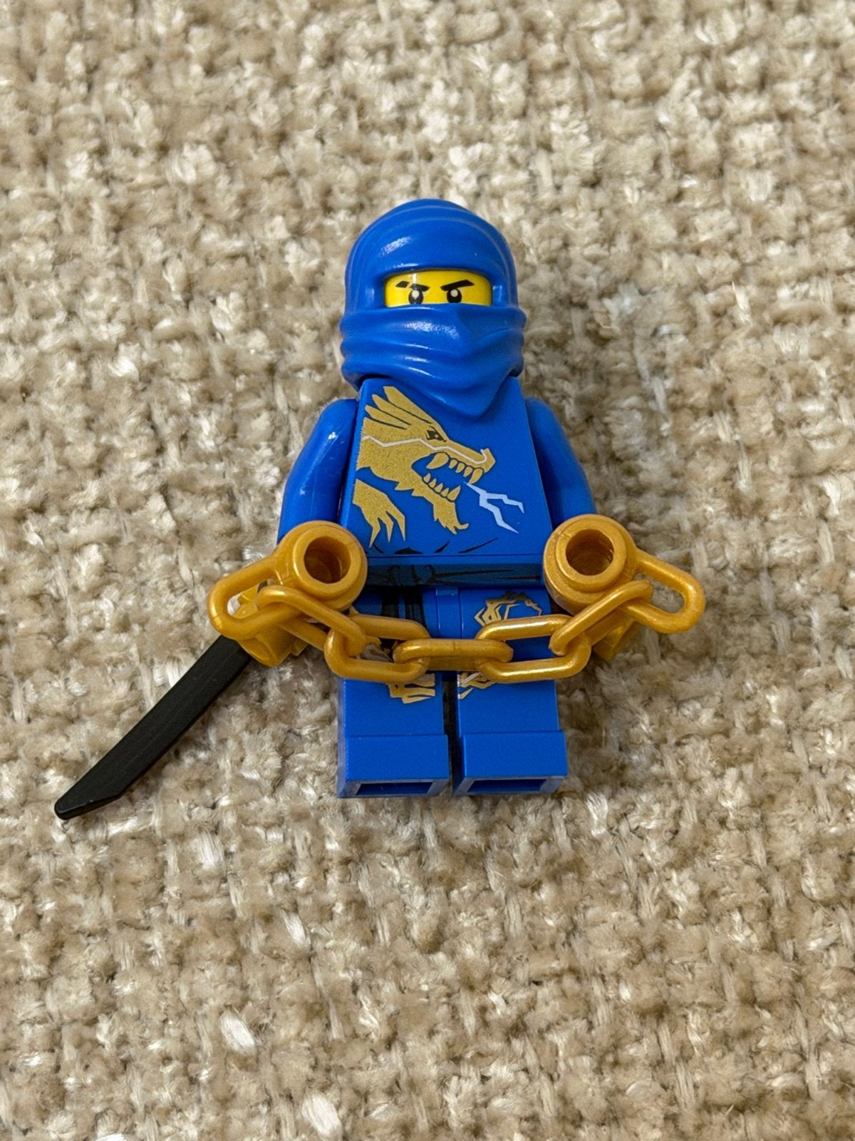 Lego Ninjago Jay minifiguur, Ophalen of Verzenden, Zo goed als nieuw, Overige merken