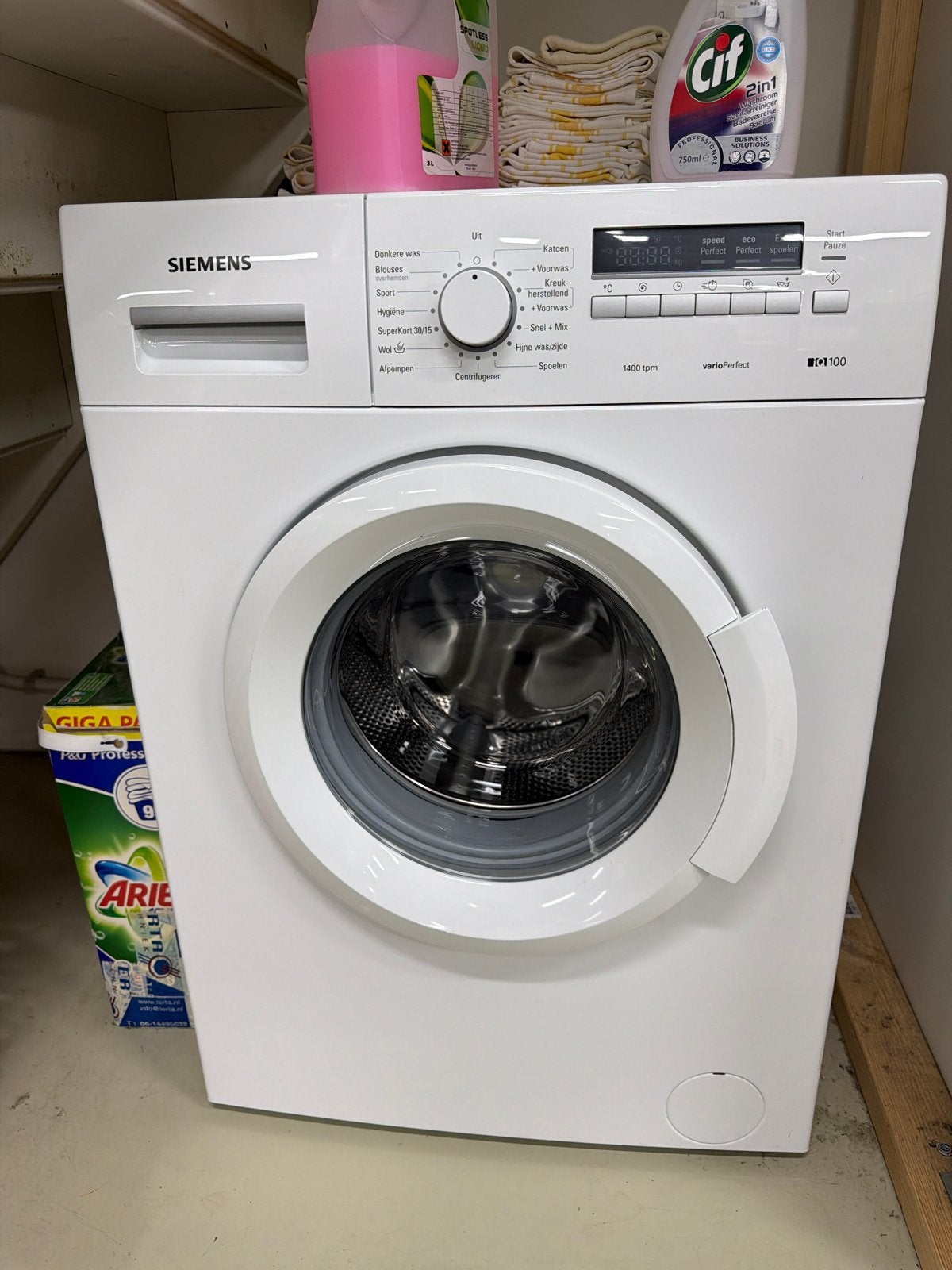 Siemens iQ100 Wasmachine - Zeer goede staat, Witgoed en Apparatuur, Wasmachines, Ophalen, Zo goed als nieuw, Voorlader, Kort programma