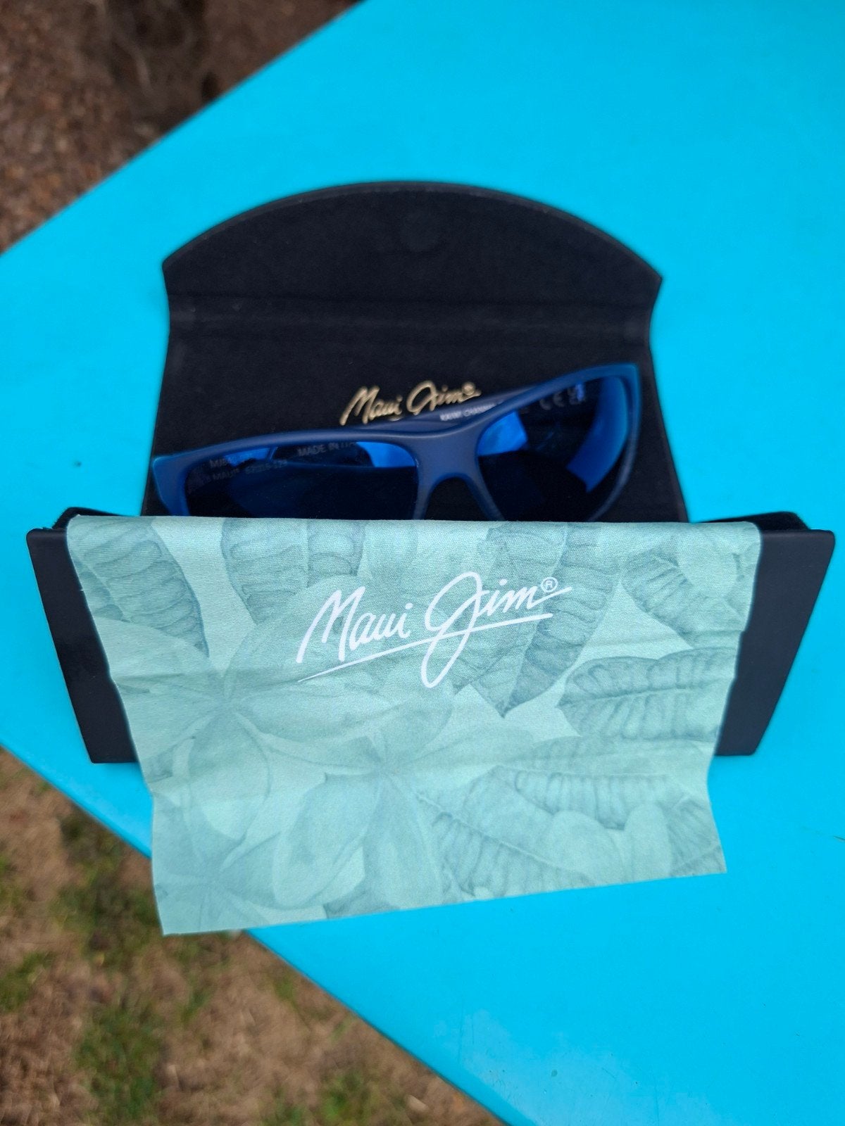 Stoere en stijlvolle blauwe Maui Jim zonnebril, Overige merken, Zonnebril op sterkte, Blauw, Nieuw