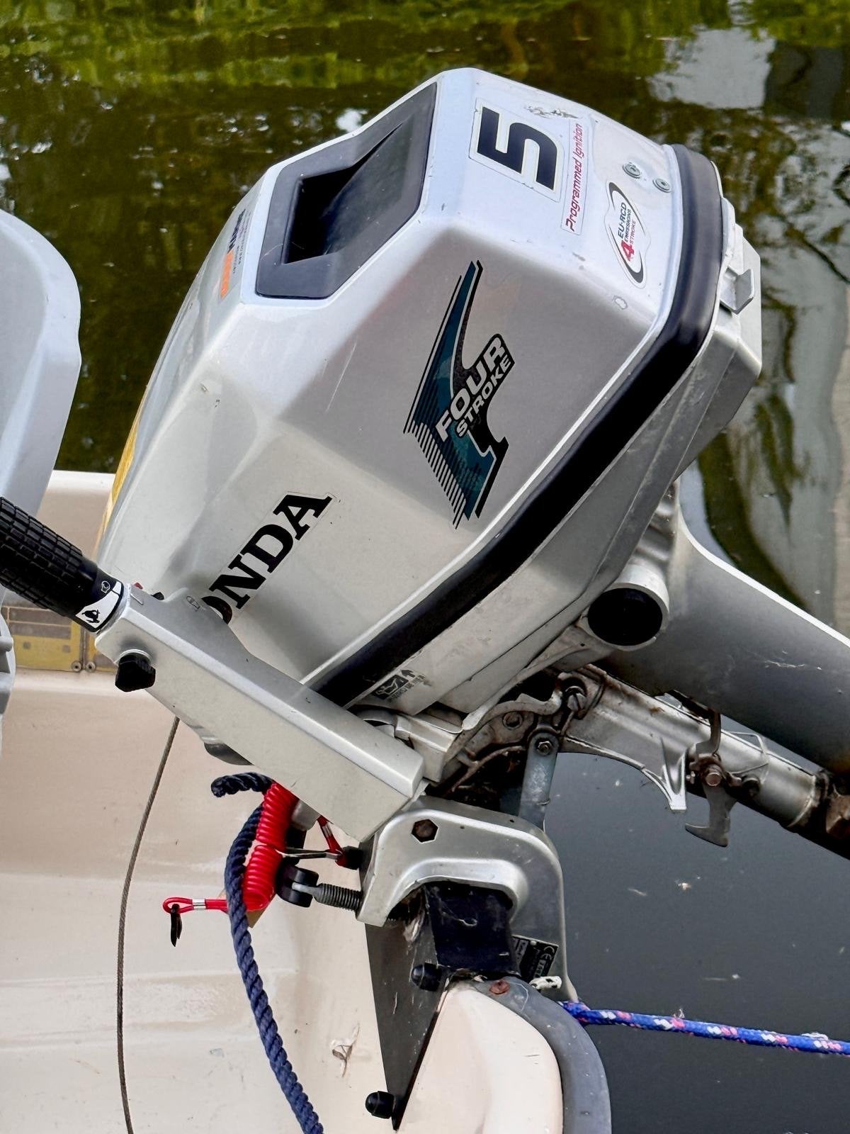 Honda BF5A 5 PK Buitenboordmotor (2008) Langstaart 4-takt, Watersport en Boten, Buiten- en Binnenboordmotoren, Ophalen, Gebruikt
