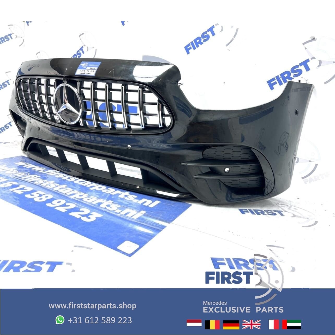 W213 W238 E43 E53 FACELIFT AMG VOORBUMPER ZWART  E Klasse +, Gebruikt, -, Voor, Ophalen of Verzenden