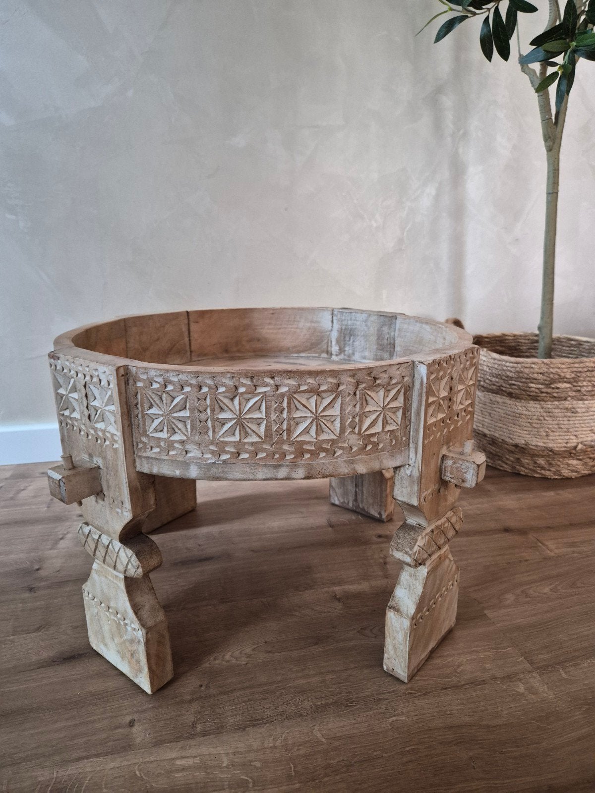Prachtige Chakki houten oosterse tafel/dienblad op poten, Ophalen