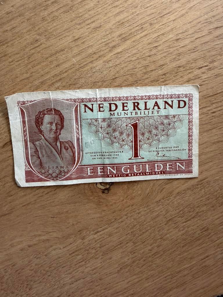 1 gulden muntbiljet 1949, Postzegels en Munten, Ophalen of Verzenden