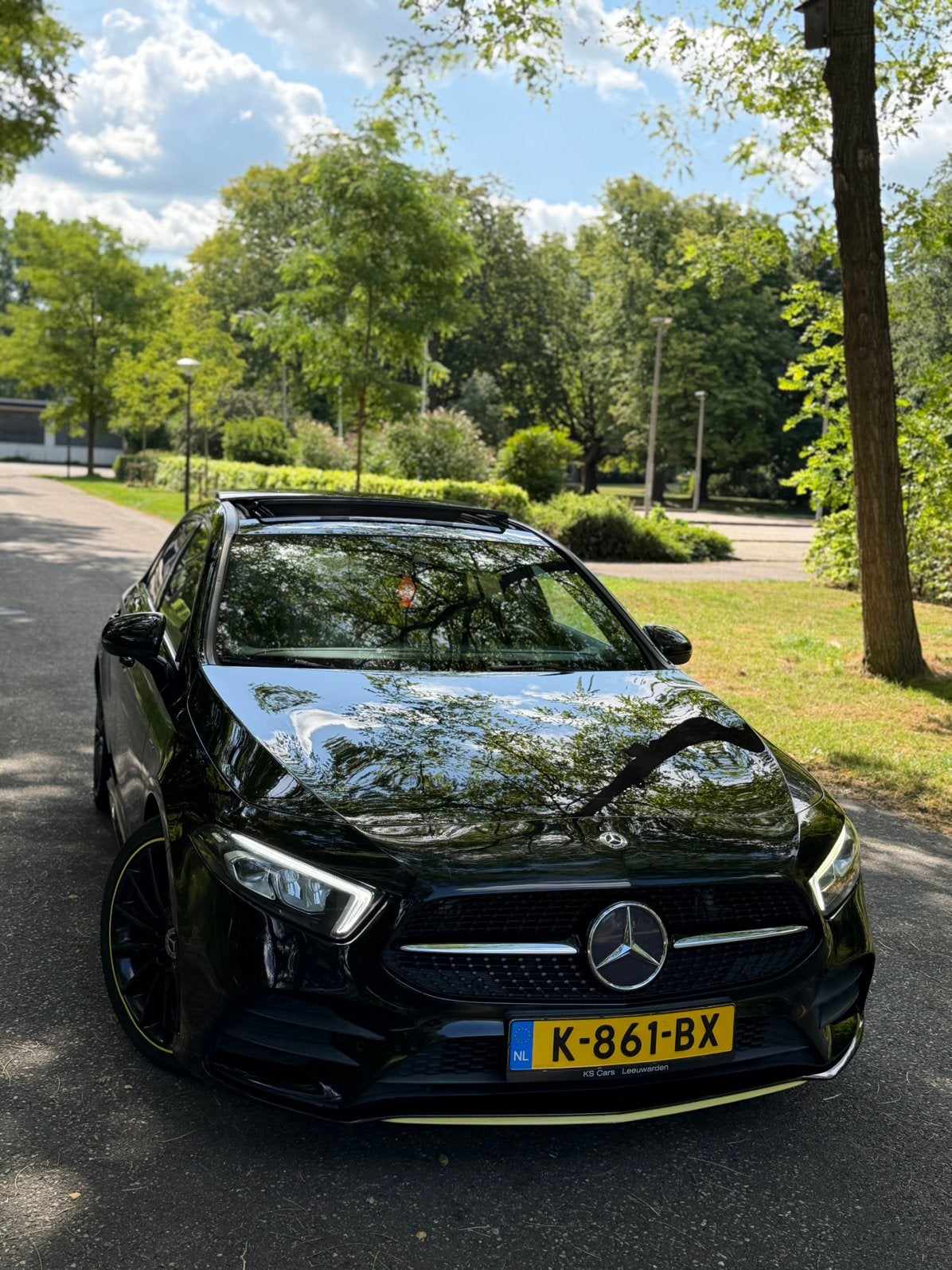 Mercedes-Benz A-Klasse A 200 | AMG | Special Edition | Pano, Lichtsensor, Zwart, 4 cilinders, 75 €/maand