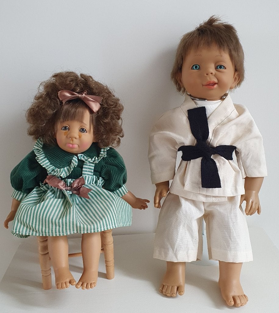 2 Vintage Spaanse Karakterpoppen Muñecas Pakos (1995), Verzamelen, Ophalen of Verzenden, Gebruikt, Pop