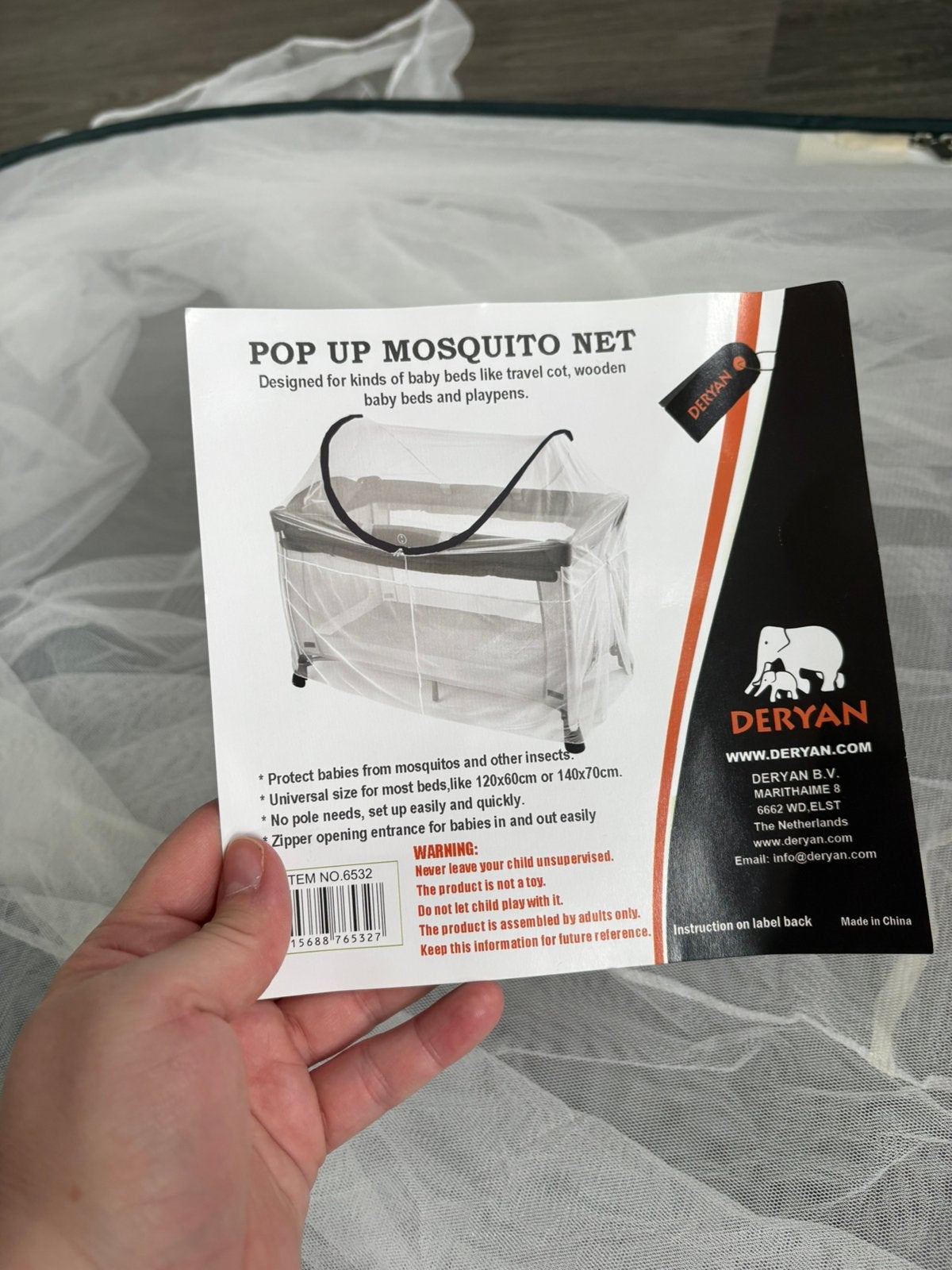Nieuw Klamboe Campingbed Ledikant pop up muggen net mosquito, Ophalen of Verzenden, Nieuw, Reisbedje