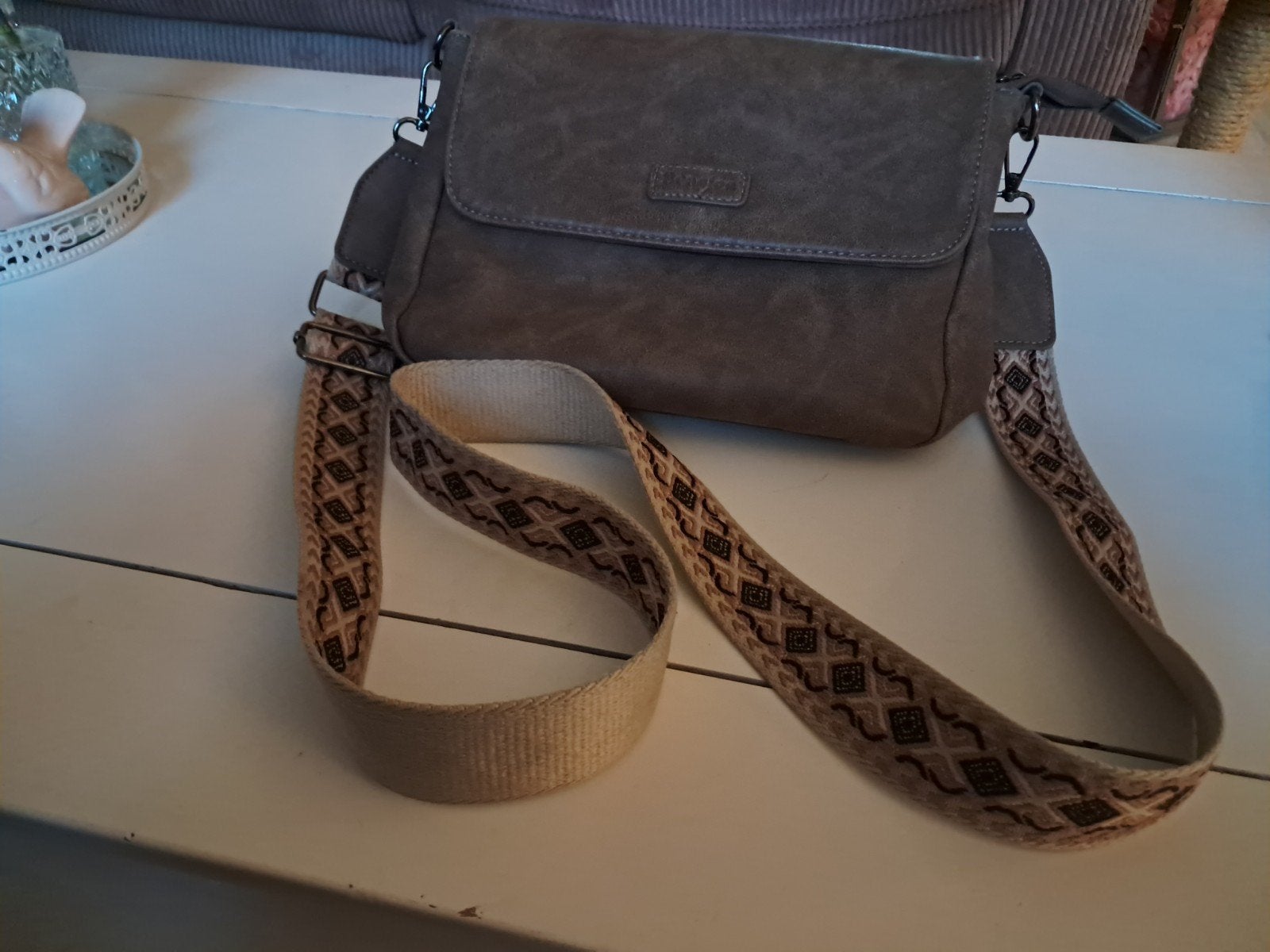schoudertas te koop., Ophalen, Gebruikt, Bruin, Overige merken