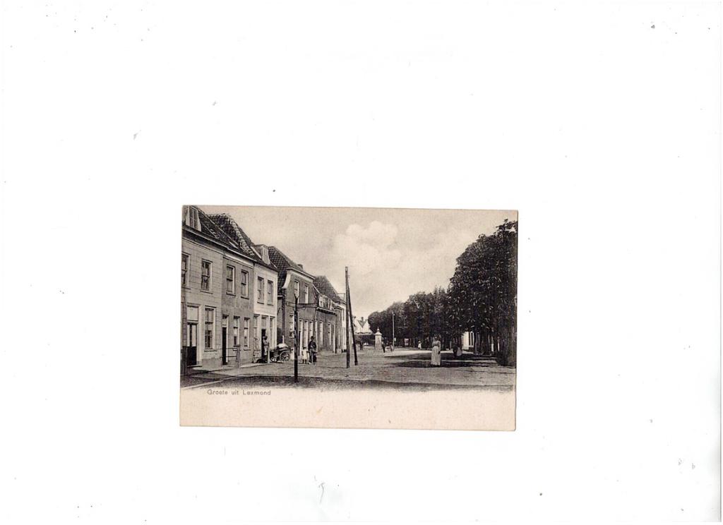 Lexmond, kaart nr. 1498; gezicht richting  Lekdijk, Verzenden, Voor 1920, Ongelopen, Zuid-Holland