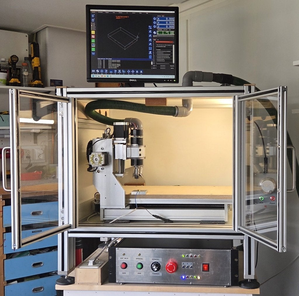 Zeer complete CNC frees met EdingCNC incl. PC en kast, Ophalen, Zo goed als nieuw, Elektrisch, Overige soorten