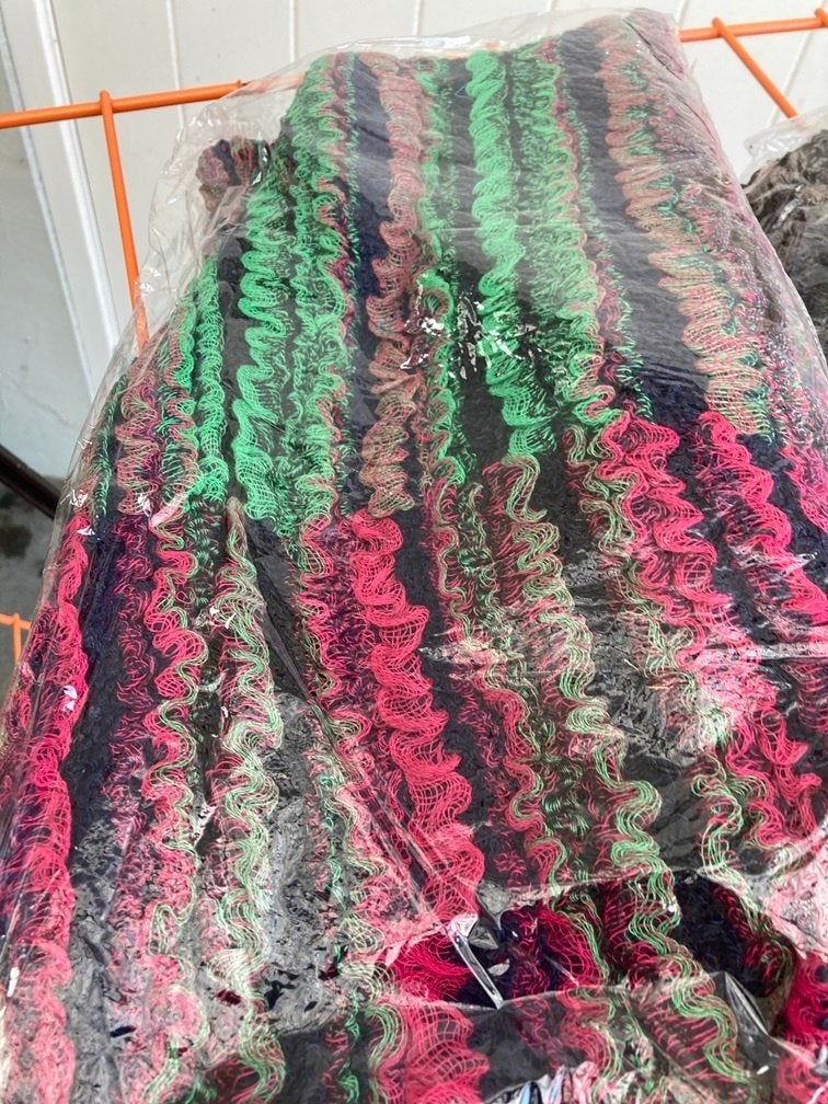 SJAAL BONT FUCHSIA GROEN 170X30 CM NIEUW, Maat 38/40 (M), -, -, Nieuw