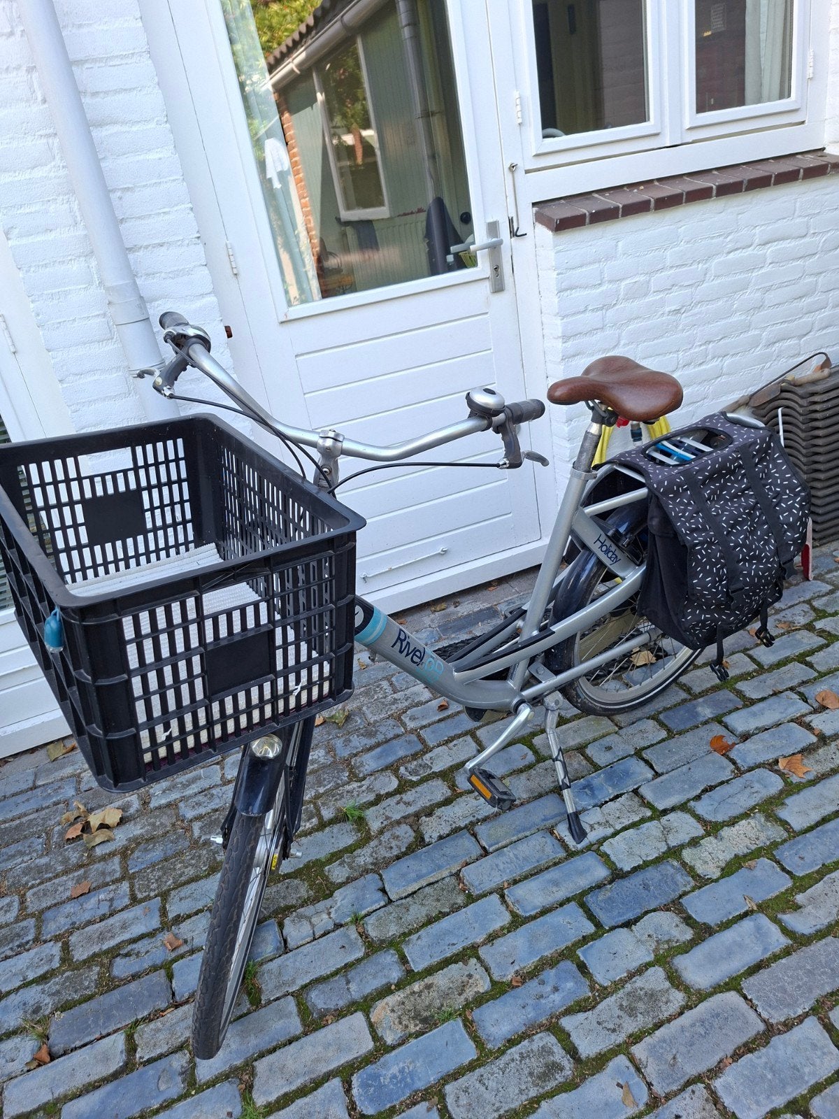 Rivel Damesfiets met Mand en Fietstassen, Gebruikt, Velgrem, Versnellingen, 50 tot 53 cm