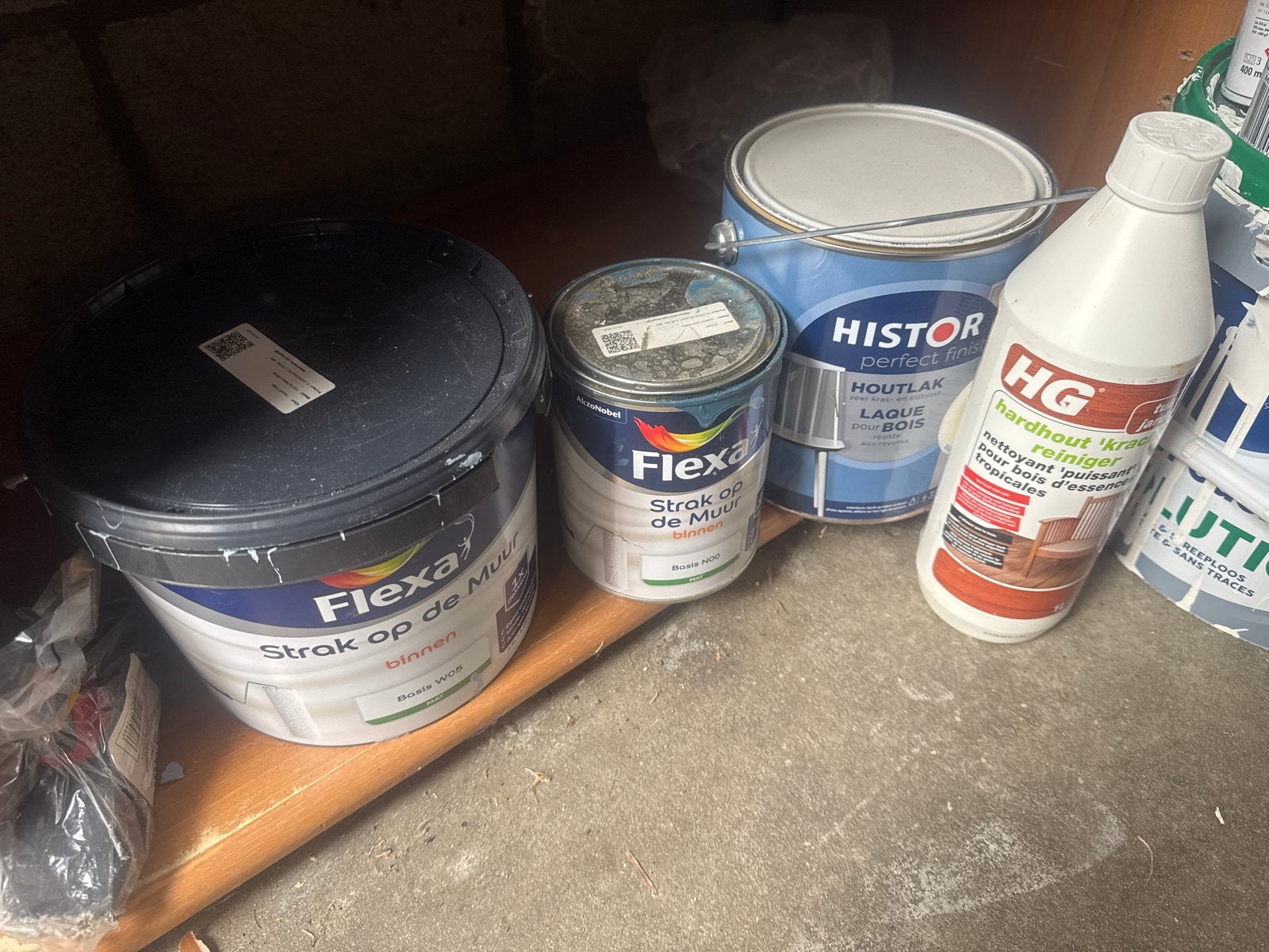 Diverse verf en schoonmaakmiddelen voor huis en tuin, Ophalen, Gebruikt, Overige typen