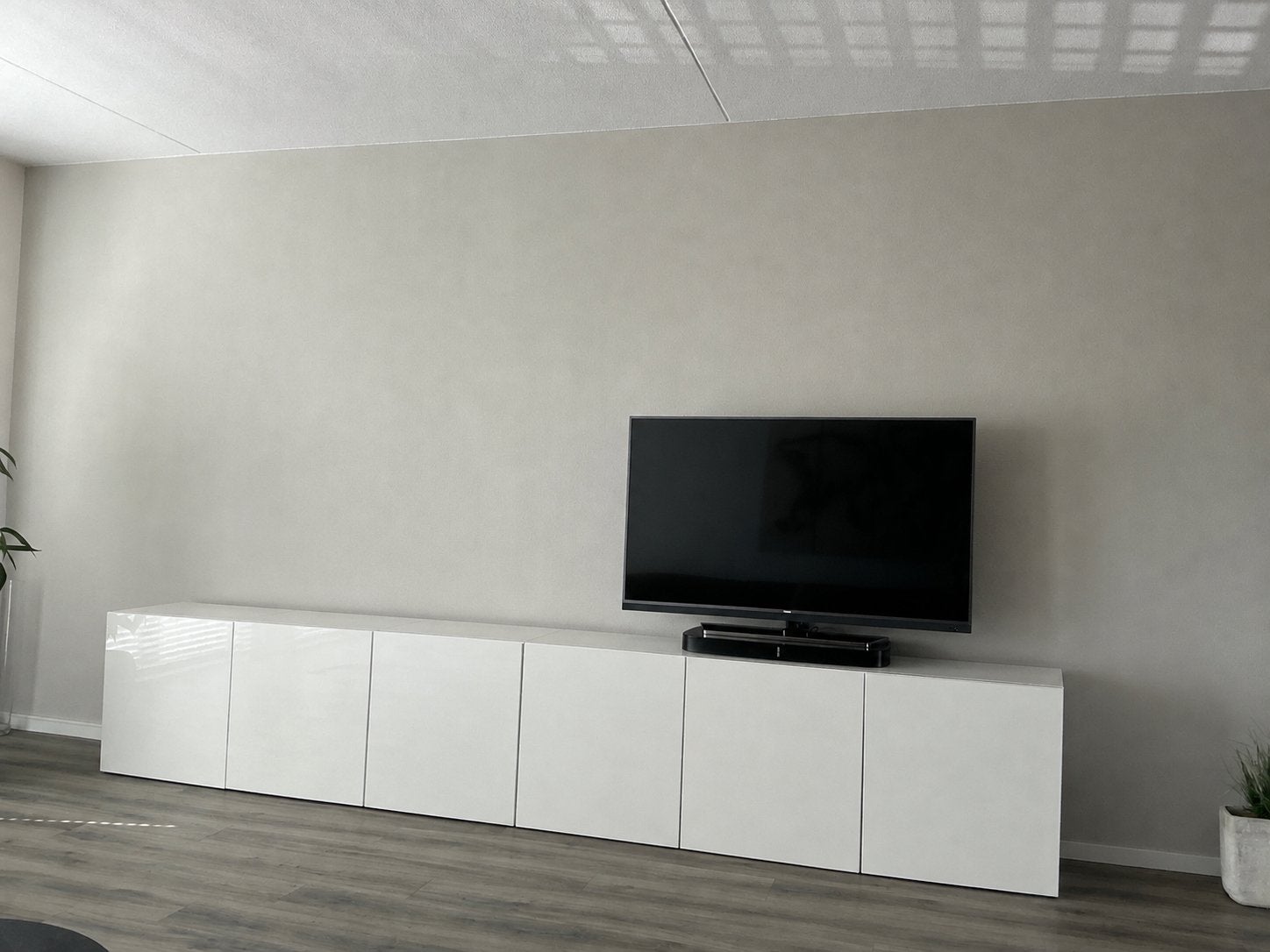 2x Ikea Besta TV kast hoogglans wit, Ophalen, Kunststof, 150 tot 200 cm, Scandinavisch