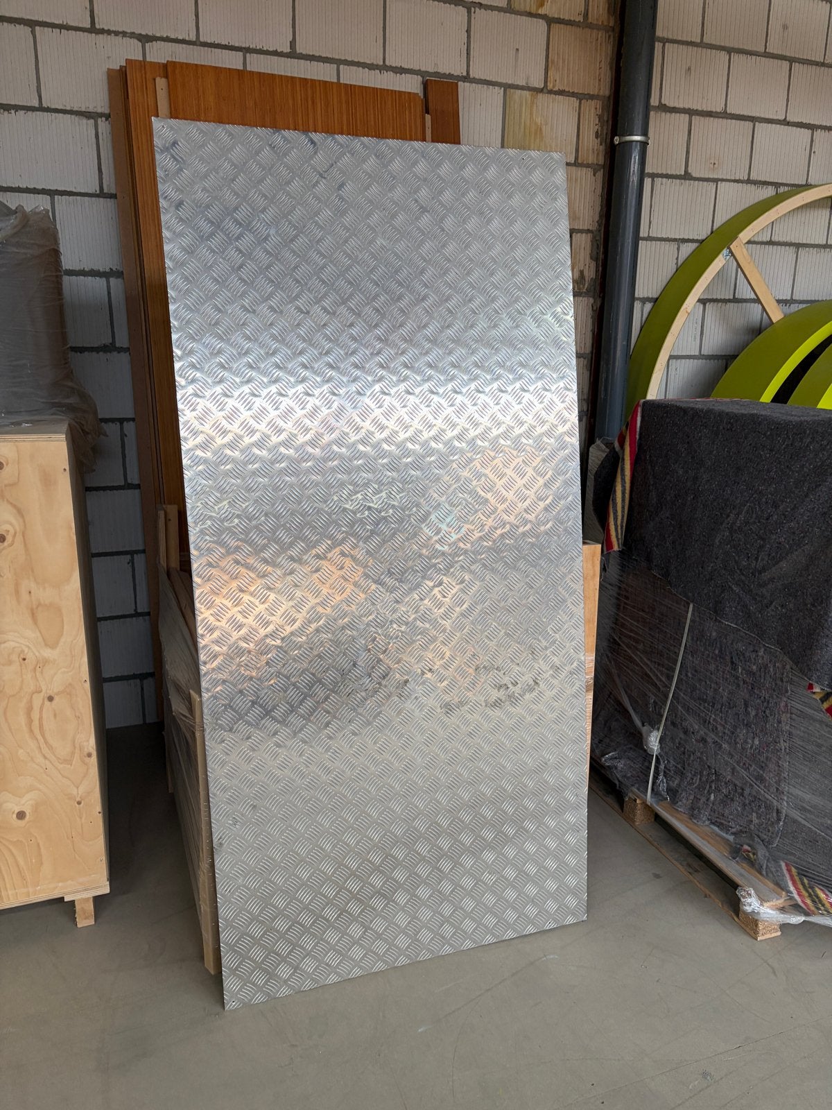 Traanplaat Aluminium 100x200cm, Ophalen, Gebruikt, Aluminium