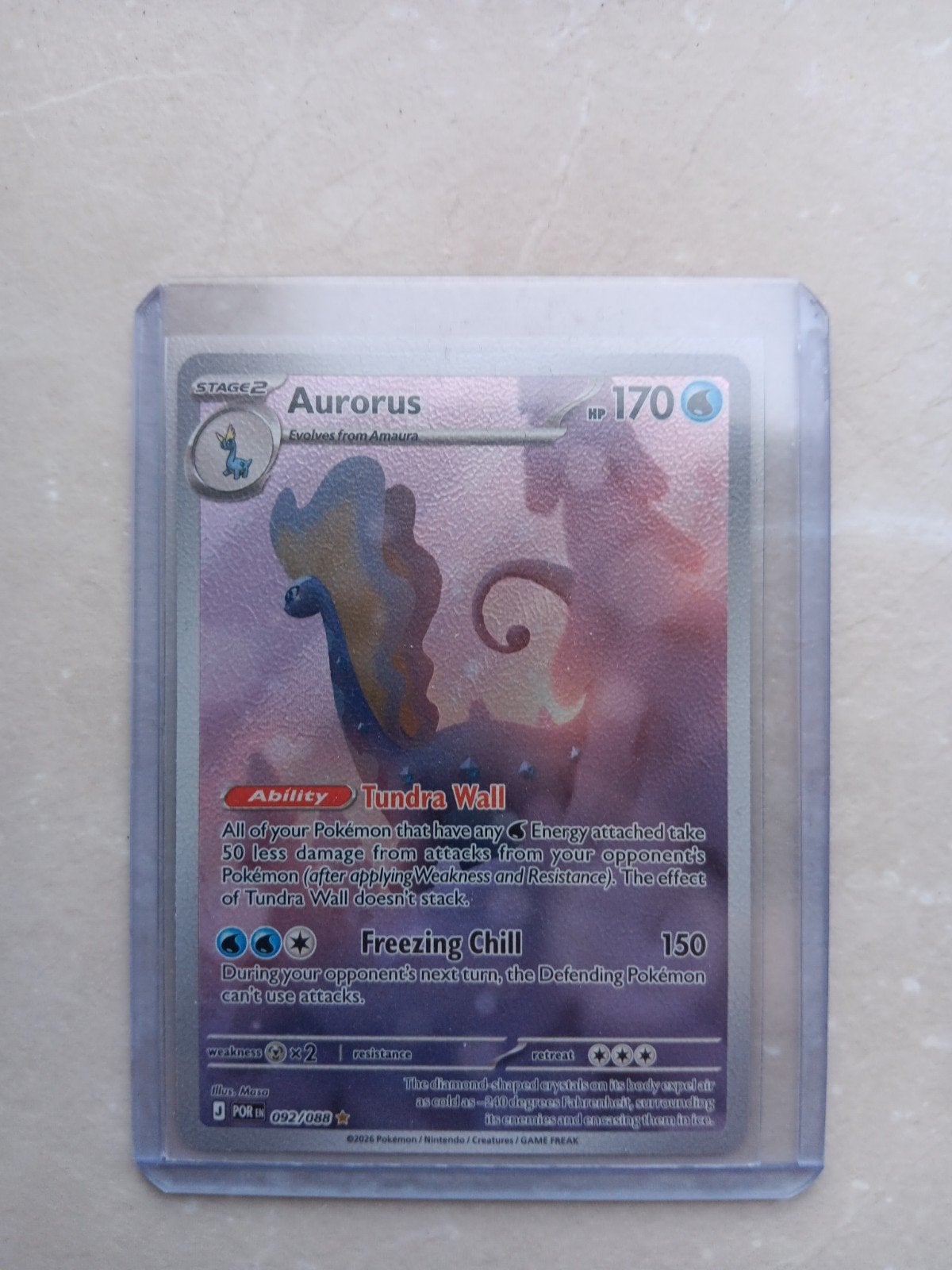 Pokemon - Aurorus, Hobby en Vrije tijd, Verzamelkaartspellen | Pokémon, Ophalen of Verzenden, Zo goed als nieuw