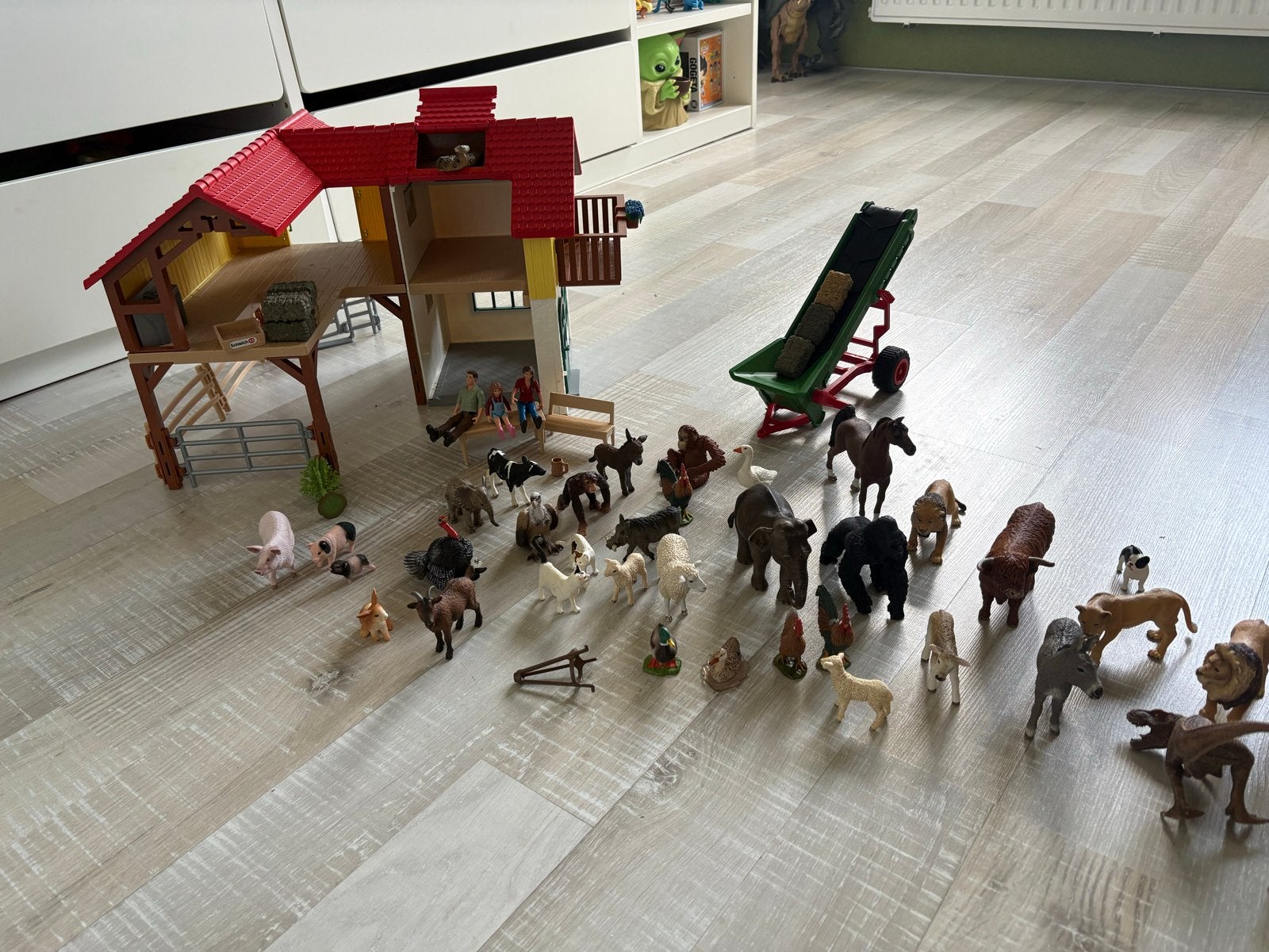 Schleich Dieren met Boerderij en Boomhut Speelset, Ophalen of Verzenden, Gebruikt, Jongen of Meisje