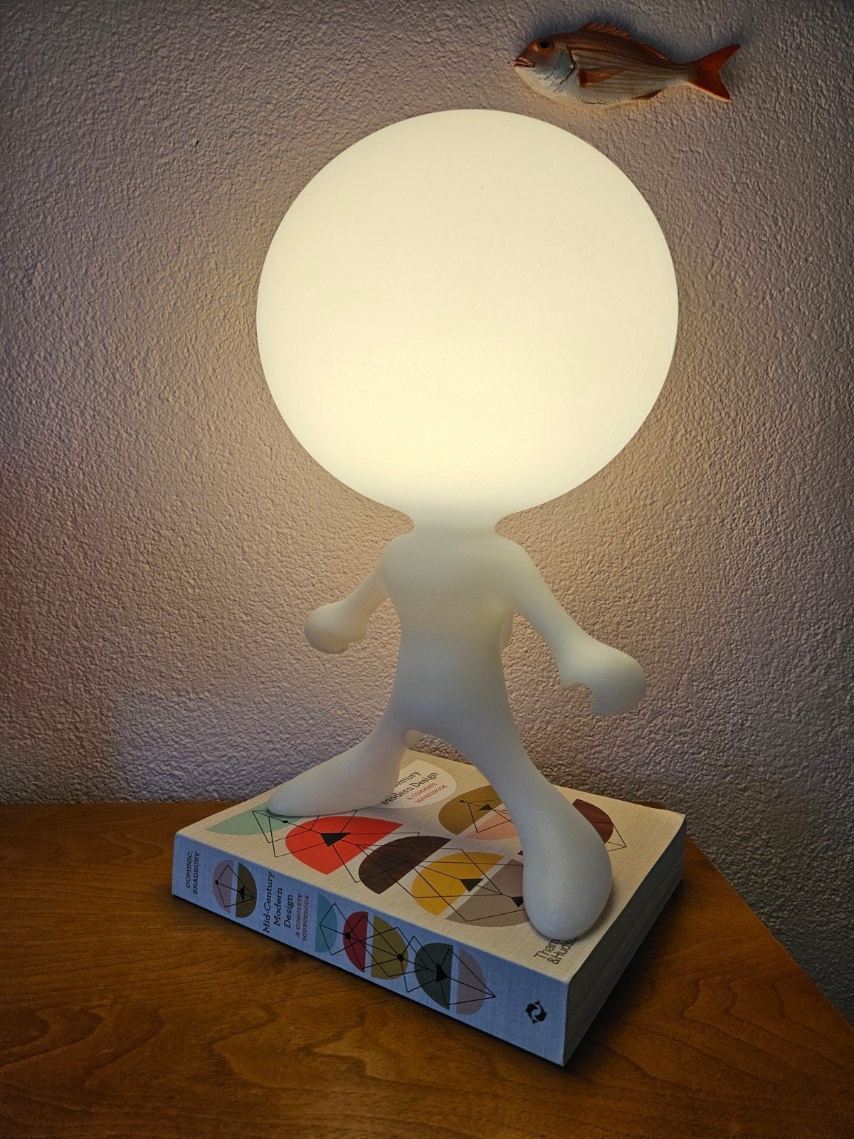 Vintage design Space age astronaut lamp, Wit, Ophalen of Verzenden, 40 cm, Lamp